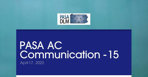 PASA AC Communication - 15