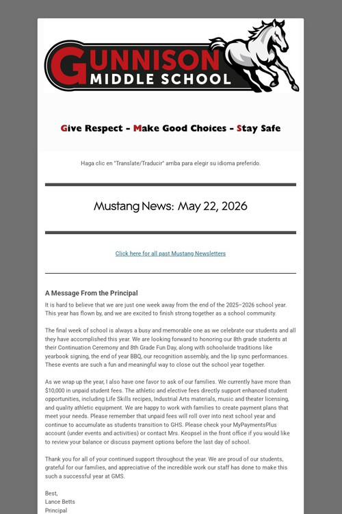 Mustang News - May 22, 2026
