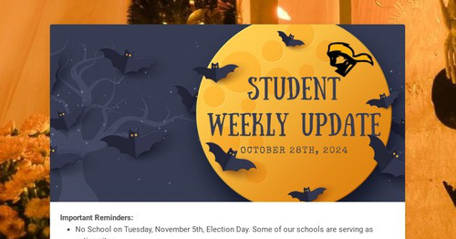 Student Weekly Update