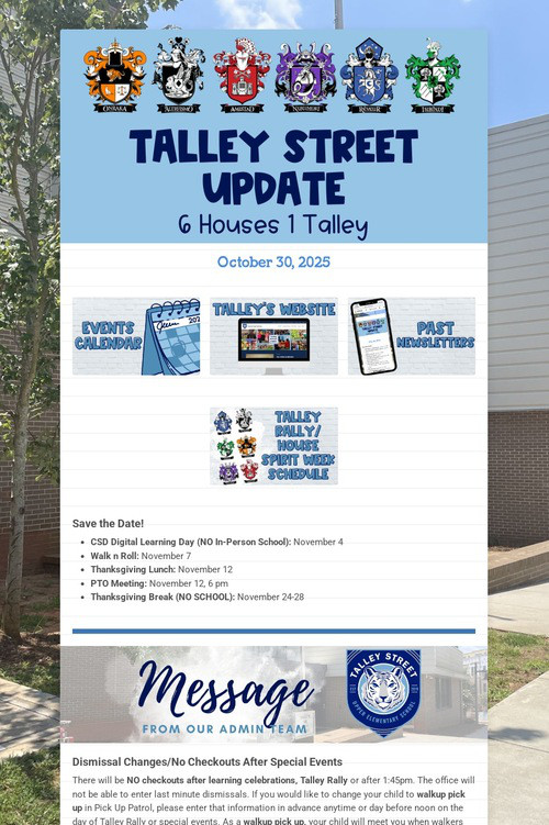 Talley Street Update
