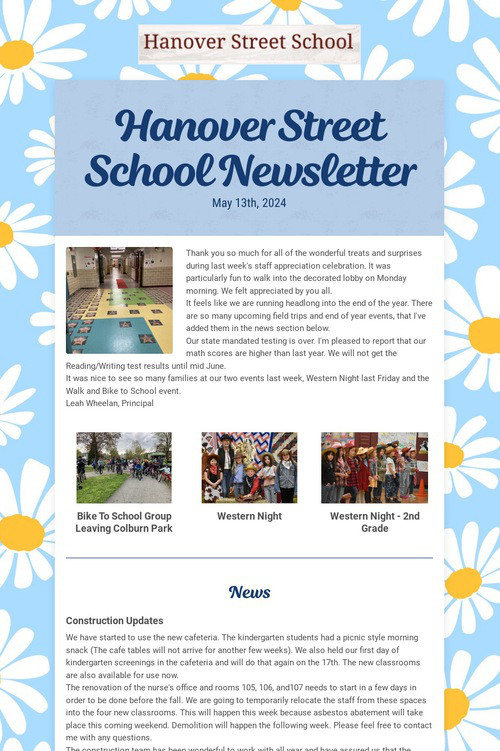 Hanover Street School Newsletter