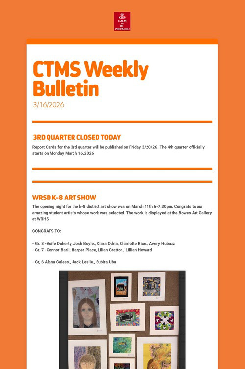 CTMS Weekly Bulletin