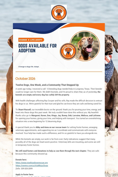 Change a dog's Life.