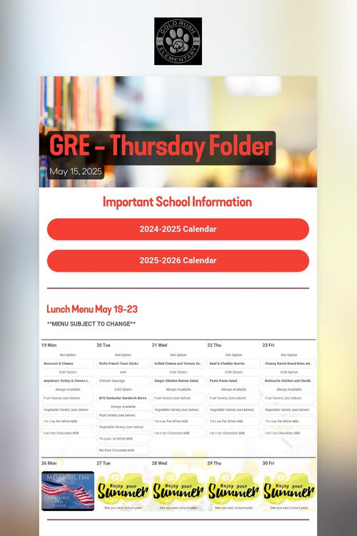 GRE - Thursday Folder