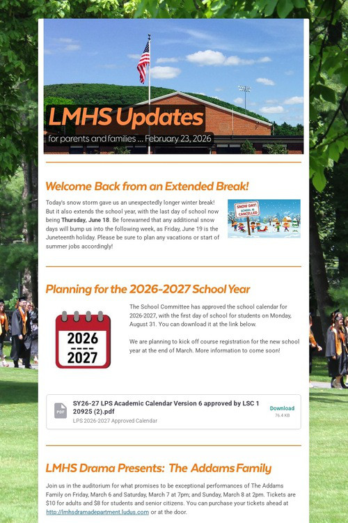 LMHS Updates