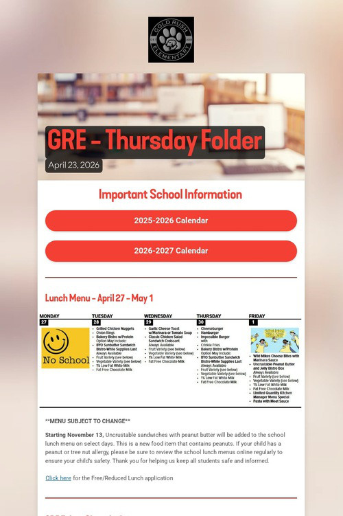 GRE - Thursday Folder