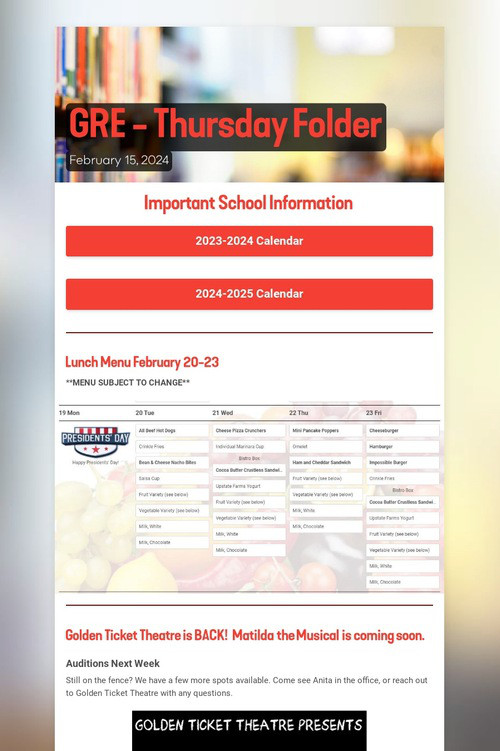 GRE - Thursday Folder
