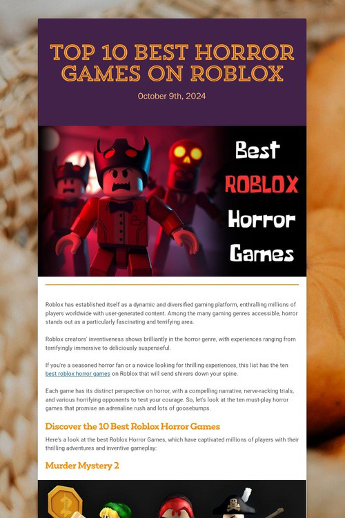 Top 10 Best Horror Games on Roblox