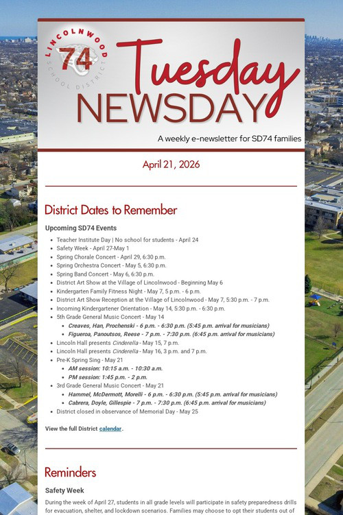 Tuesday Newsday