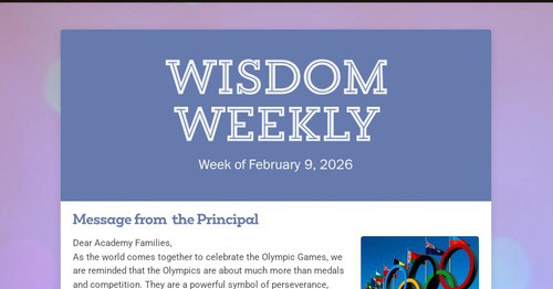 Wisdom Weekly - February 8, 2026