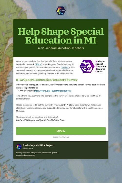 Help Shape Special Education in MI