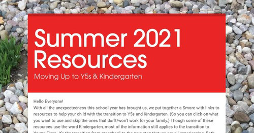 Summer 2021 Resources