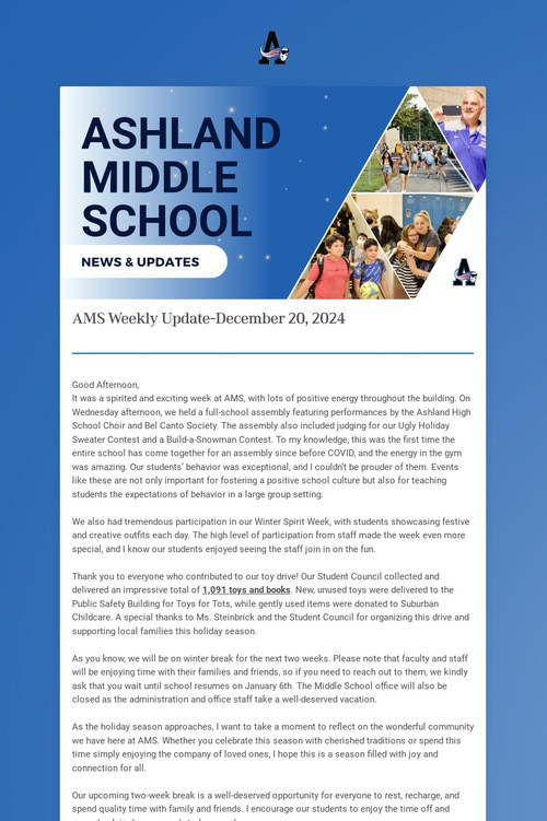 AMS Weekly Update