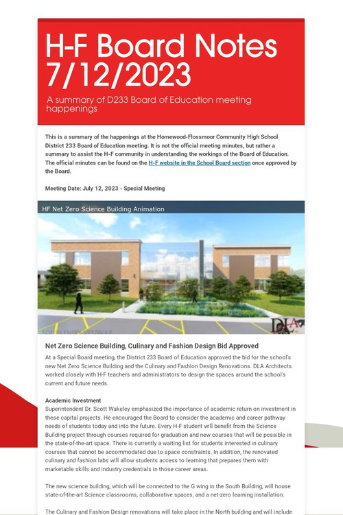 H-F Board Notes 7/12/2023