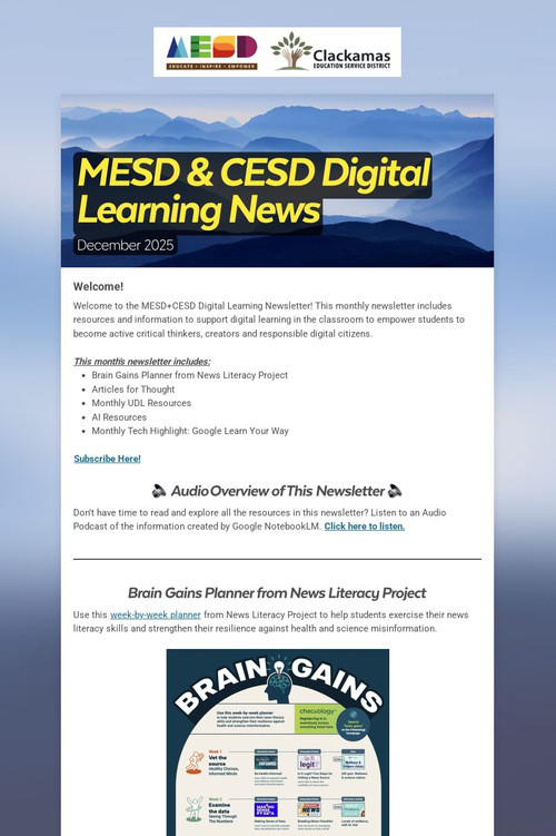 MESD & CESD Digital Learning News
