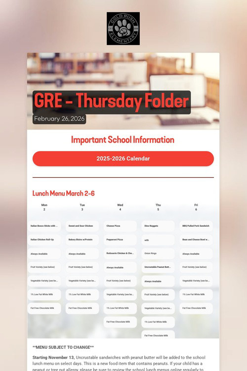 GRE - Thursday Folder
