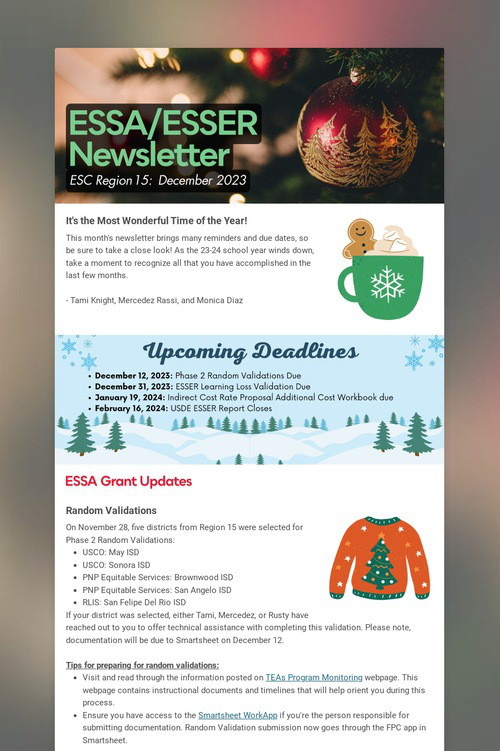ESSA/ESSER Newsletter