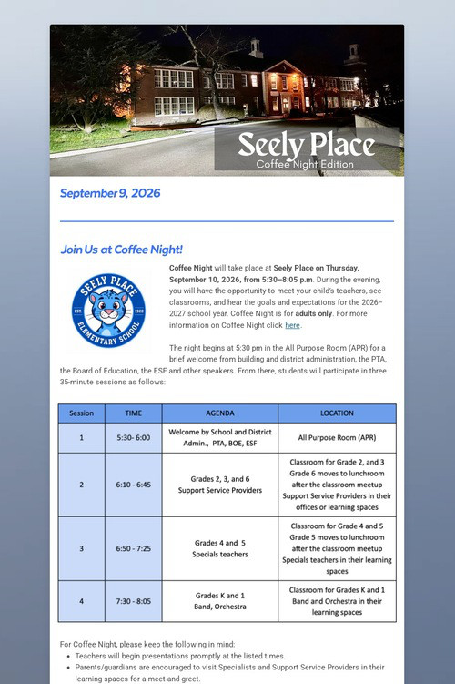 9.10.26 Coffee Night at Seely Place