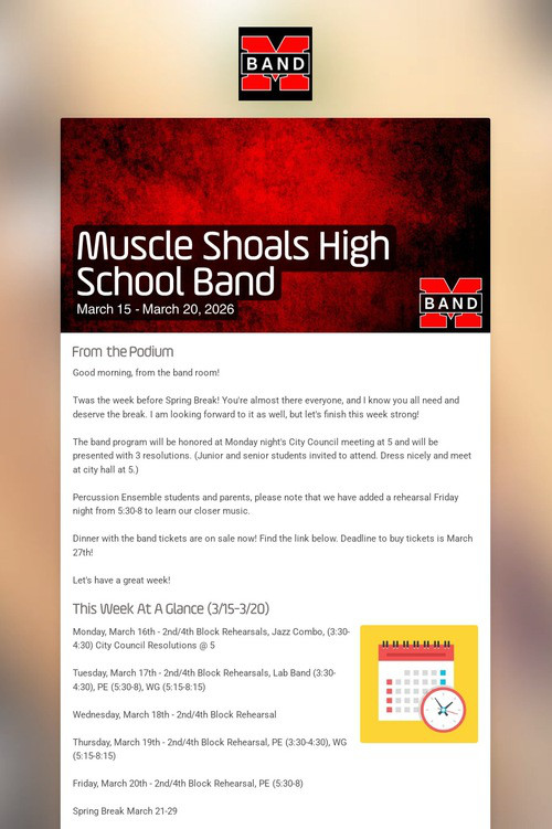 Muscle Shoals High School Band