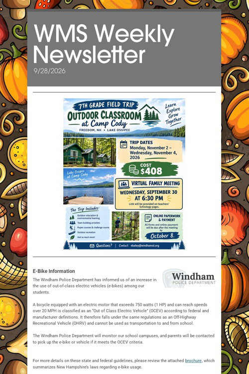 WMS Weekly Newsletter