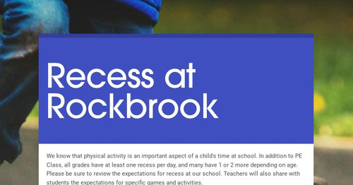 Recess at Rockbrook