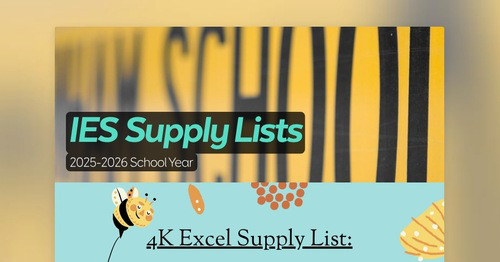 IES Supply Lists