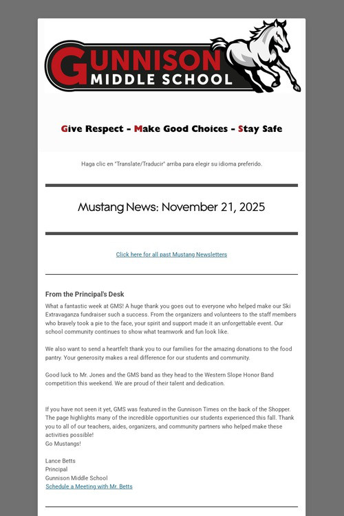 Mustang News - November 21, 2025