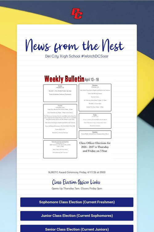 News from the Nest