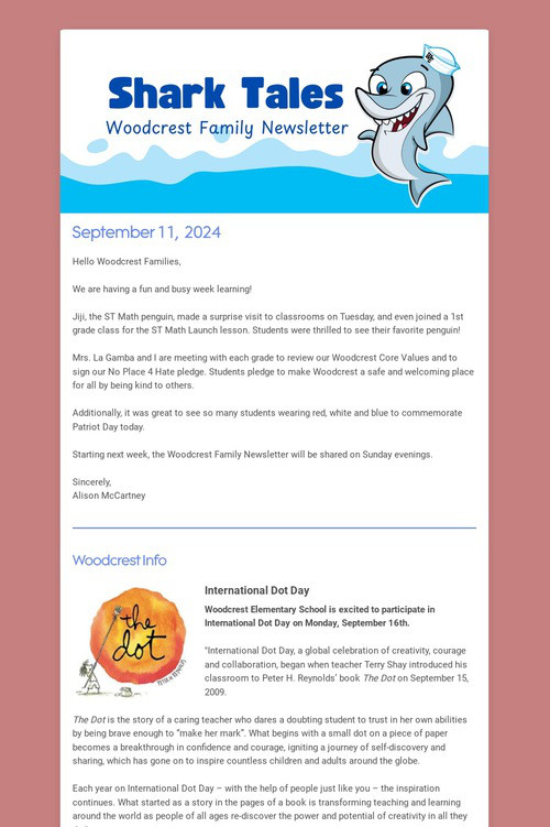 Woodcrest Family Newsletter