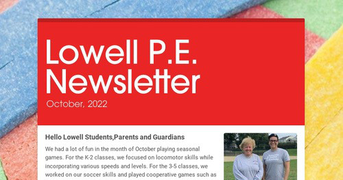Lowell P.E. Newsletter