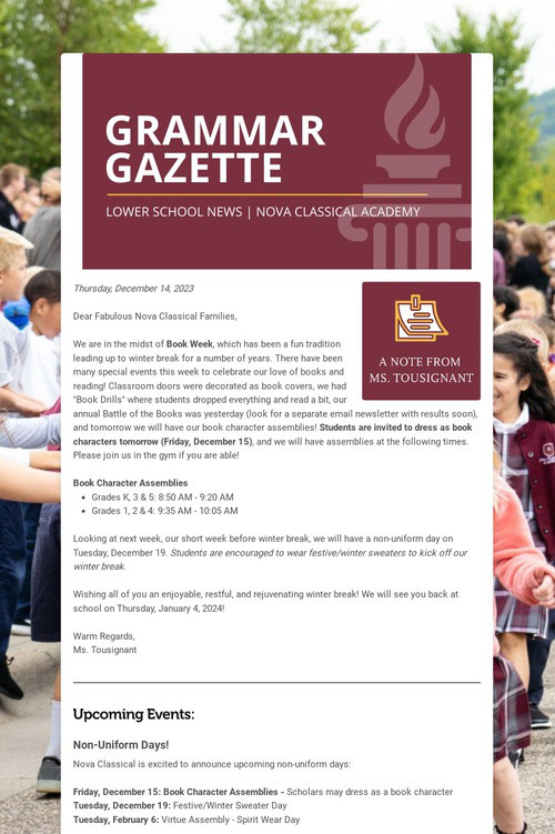 GRAMMAR GAZETTE