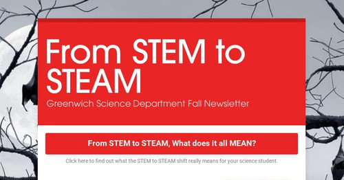 Steam Newsletter From STEM to STEAM | Smore Newsletters