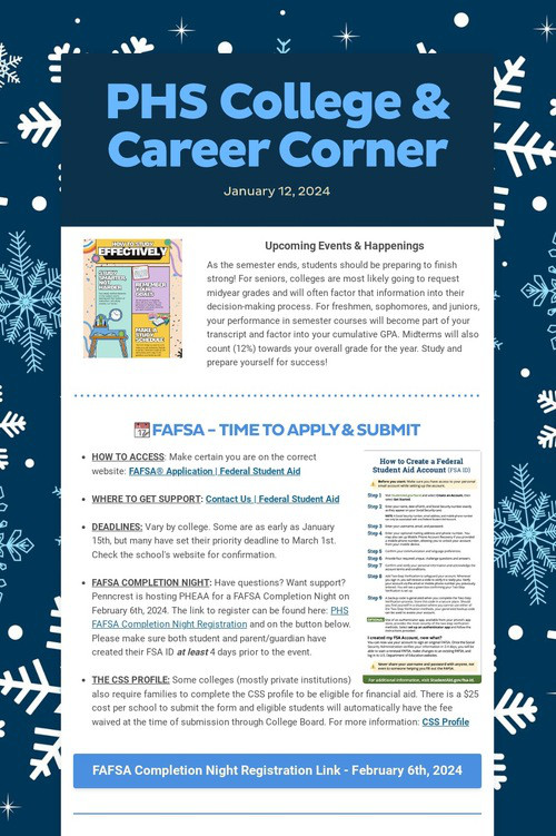 PHS College & Career Corner