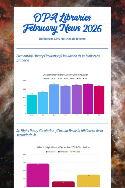 OPA Libraries February News 2026