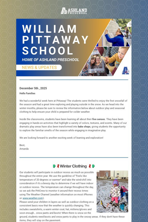 Ashland Preschool Update
