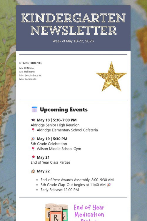Kindergarten Newsletter