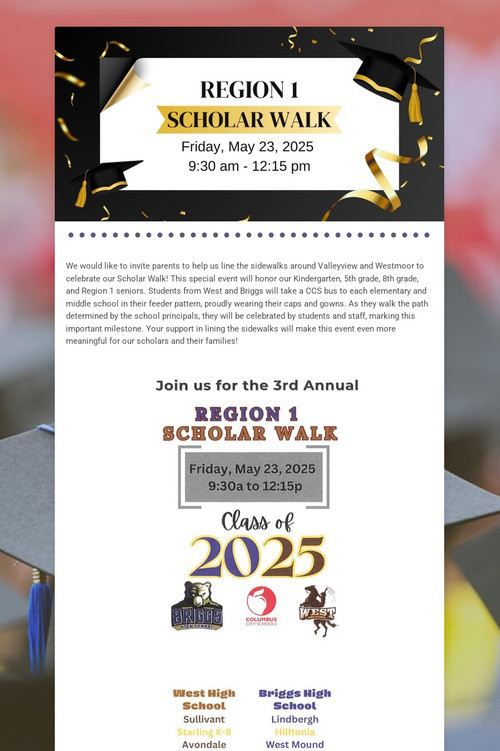3rd Annual Scholar Walk 2025