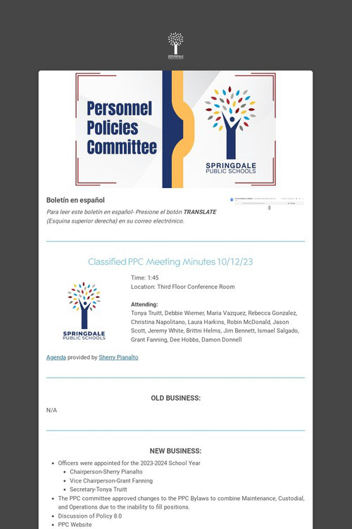PPC MINUTES
