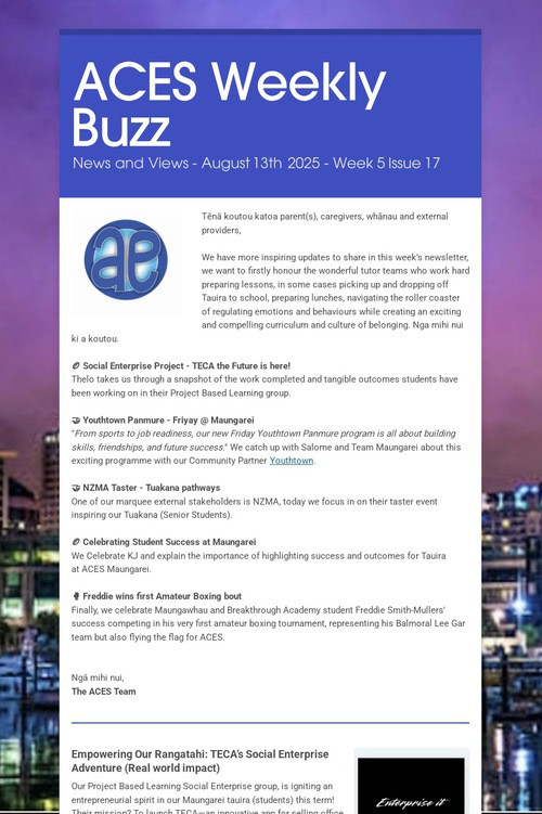 ACES Weekly Buzz