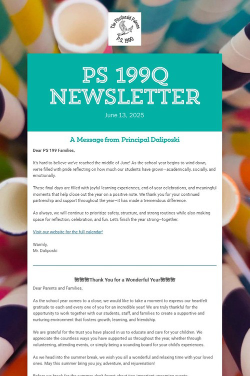 PS 199Q Newsletter