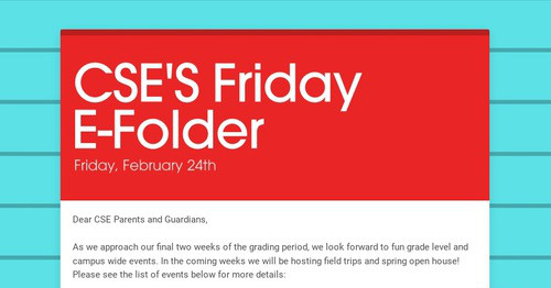 CSE'S Friday E-Folder