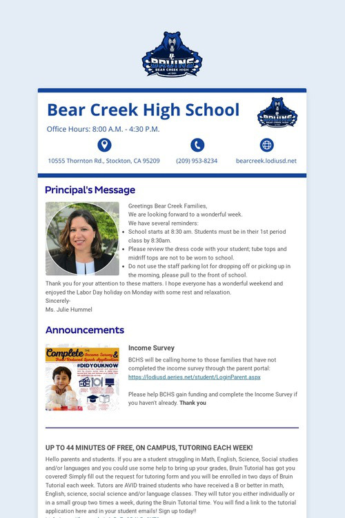 09/10/2023 BCHS Weekly Newsletter