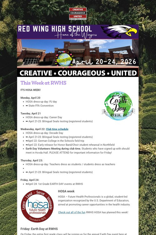 RWHS Student Newsletter