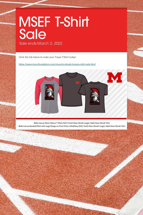 MSEF T-Shirt Sale