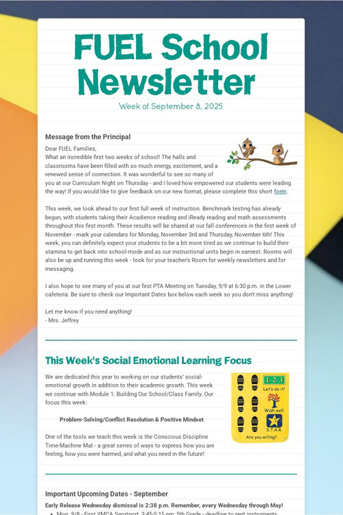 FUEL School Newsletter