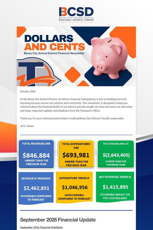 Treasurer's Office News