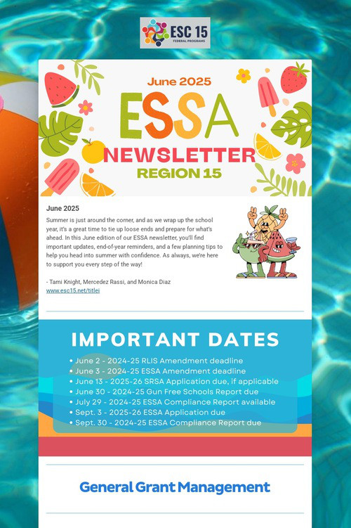 ESSA Newsletter