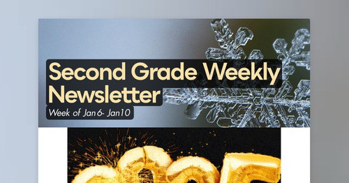 Second Grade Weekly Newsletter