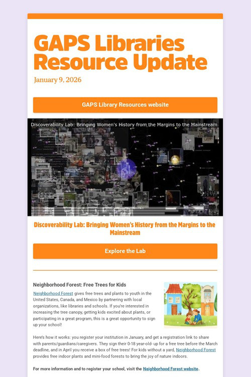 GAPS Libraries Resource Update