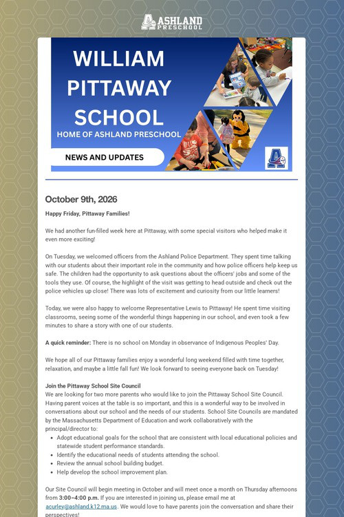 Ashland Preschool Update